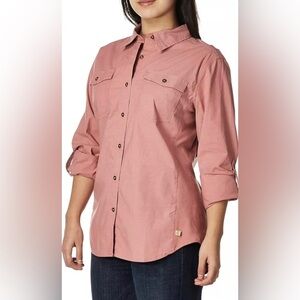 Carhartt Rugged Flex Relaxed Fit Lightweight Roll Tab Shirt Pale Pink S (4/6)